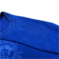 (DESIGNERS) MADE IN ITALY VERSACE JEANS COUTURE MEDUSA EMBROIDERED FRONT BRUSHED SWEAT SHIRT