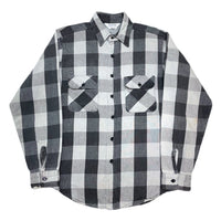 (VINTAGE) 1980'S～ MADE IN USA FIVE BROTHER BLOCK CHECKERED HEAVY FLANNEL SHIRT