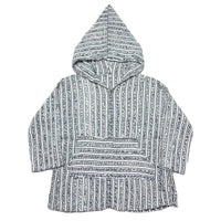 (VINTAGE) UNKNOWN STRIPED PATTERN BAJA HOODIE WITH BIG HOOD