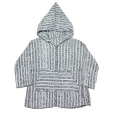 (VINTAGE) UNKNOWN STRIPED PATTERN BAJA HOODIE WITH BIG HOOD