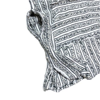 (VINTAGE) UNKNOWN STRIPED PATTERN BAJA HOODIE WITH BIG HOOD