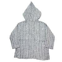 (VINTAGE) UNKNOWN STRIPED PATTERN BAJA HOODIE WITH BIG HOOD