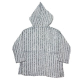 (VINTAGE) UNKNOWN STRIPED PATTERN BAJA HOODIE WITH BIG HOOD