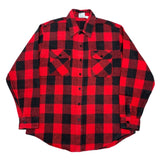 (VINTAGE) 1990'S～ MADE IN USA PRENTISS BLOCK CHECKERED HEAVY FLANNEL SHIRT