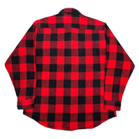 (VINTAGE) 1990'S～ MADE IN USA PRENTISS BLOCK CHECKERED HEAVY FLANNEL SHIRT