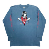 (vintage) 1990'S～ MADE IN USA UNKNOWN RED DEVIL LONG SLEEVE T-SHIRT WITH SLEEVE PRINT