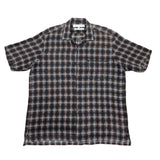 (designers) 1990'S～ MADE IN FRANCE COMME des GARCONS SHIRT PLAID PATTERN LOOP COLLAR SHORT SLEEVE BOX SHIRT