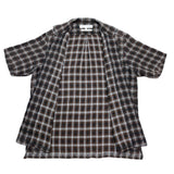 (designers) 1990'S～ MADE IN FRANCE COMME des GARCONS SHIRT PLAID PATTERN LOOP COLLAR SHORT SLEEVE BOX SHIRT