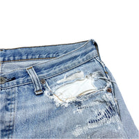 (VINTAGE) 1970'S～ Levi's 501 66 CHAIN STITCH DISTRESSED DENIM PANTS