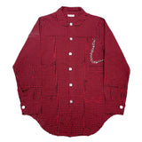 (DESIGNERS) 1990'S～ MILK BOY CHECKERED ROUND COLLAR SHIRT WITH CHAIN