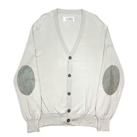 (DESIGNERS) 2013 MADE IN ITALY MAISON MARGIELA 14 COTTON KNIT CARDIGAN WITH ELBOW PATCH