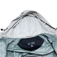 (DESIGNERS) ARMANI JEANS LAYERED STYLE NYLON VARSITY JACKET