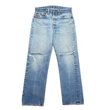 (vintage) 1980'S～ Levi's 501 RED LINE DISTRESSED DENIM PANTS