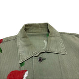 (vintage) 1940'S～ USMC P-41 HBT UTILITY JACKET WITH HAND PAINT