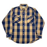 (vintage) 1990'S～ MADE IN USA ST JOHN'S BAY BLOCK CHECKERED HEAVY FLANNEL SHIRT