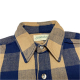 (vintage) 1990'S～ MADE IN USA ST JOHN'S BAY BLOCK CHECKERED HEAVY FLANNEL SHIRT