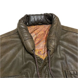 (vintage) 1980'S～ MADE IN KOREA UNKNOWN STAND UP COLLAR LEATHER VEST WITH 11 POCKETS