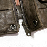 (vintage) 1980'S～ MADE IN KOREA UNKNOWN STAND UP COLLAR LEATHER VEST WITH 11 POCKETS