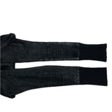 (designers) MADE IN JAPAN L.G.B. RIB KNIT PANELED PIG LEATHER ZIP UP HOODIE