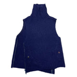 (designers) 2013 UNDERCOVERISM SIDE ZIP DESIGN SLEEVELESS TURTLENECK KNIT