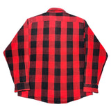 (VINTAGE) 1990'S～ FIVE BROTHER BLOCK CHECKERED HEAVY FLANNEL SHIRT