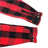 (VINTAGE) 1990'S～ FIVE BROTHER BLOCK CHECKERED HEAVY FLANNEL SHIRT