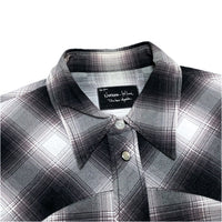 (DESIGNERS) 2000'S～ NUMBER NINE SHADOW PLAID PRINT FLANNEL WESTERN SHIRT WITH GUSSET
