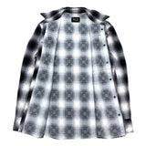 (DESIGNERS) 2000'S～ NUMBER NINE SHADOW PLAID PRINT FLANNEL WESTERN SHIRT WITH GUSSET