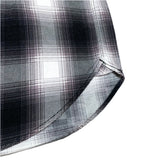 (DESIGNERS) 2000'S～ NUMBER NINE SHADOW PLAID PRINT FLANNEL WESTERN SHIRT WITH GUSSET