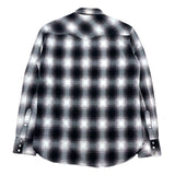 (DESIGNERS) 2000'S～ NUMBER NINE SHADOW PLAID PRINT FLANNEL WESTERN SHIRT WITH GUSSET