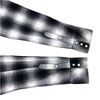 (DESIGNERS) 2000'S～ NUMBER NINE SHADOW PLAID PRINT FLANNEL WESTERN SHIRT WITH GUSSET