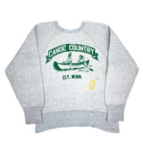 (VINTAGE) 1960'S～ UNKNOWN FLOCKY PRINTED SWEAT SHIRT