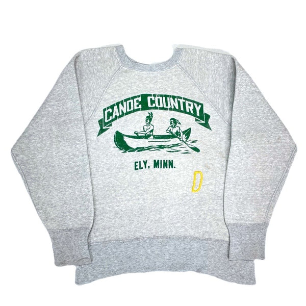 (VINTAGE) 1960'S～ UNKNOWN FLOCKY PRINTED SWEAT SHIRT