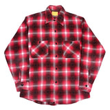 (VINTAGE) 1970'S～ Sears SHADOW PLAID PRINTED FLANNEL SHIRT