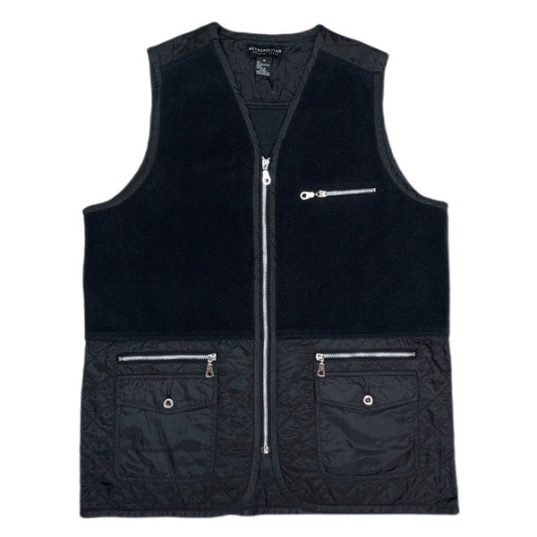 (VINTAGE) 1990'S～ MADE IN HONG KONG METROPOLITAN FLEECE PANELED QUILTING VEST