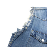 (vintage) 1960'S～ BAR C FULL SNAP BUTTON STYLE SLEEVE CUT OFF DENIM WESTERN SHIRT VEST