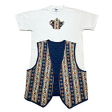 (t-shirt) 1990'S～ MADE IN USA UNKNOWN T-SHIRT WITH QUILTING VEST