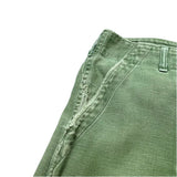 (vintage) 1970 US ARMY COTTON SATIN CUT OFF BALER PANTS SHORTS