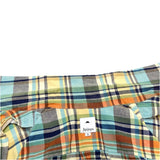 (designers) MADE IN JAPAN Jipijapa LATTICE PATTERN LOOP COLLAR SHORT SLEEVE BUTTON DOWN BOX SHIRT