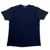 (designers) 1980'S～ COMME des GARCONS HOMME BIG HOMME TAG SLEEVE PANELED DESIGN BICOLOR SHORT SLEEVE SHIRT