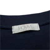 (designers) 1980'S～ COMME des GARCONS HOMME BIG HOMME TAG SLEEVE PANELED DESIGN BICOLOR SHORT SLEEVE SHIRT