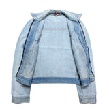 (vintage) 1970'S～ MADE IN HONG KONG BRITTANIA SPORTSWEAR ZIP UP DENIM TRUCKER JACKET WITH PATCHES