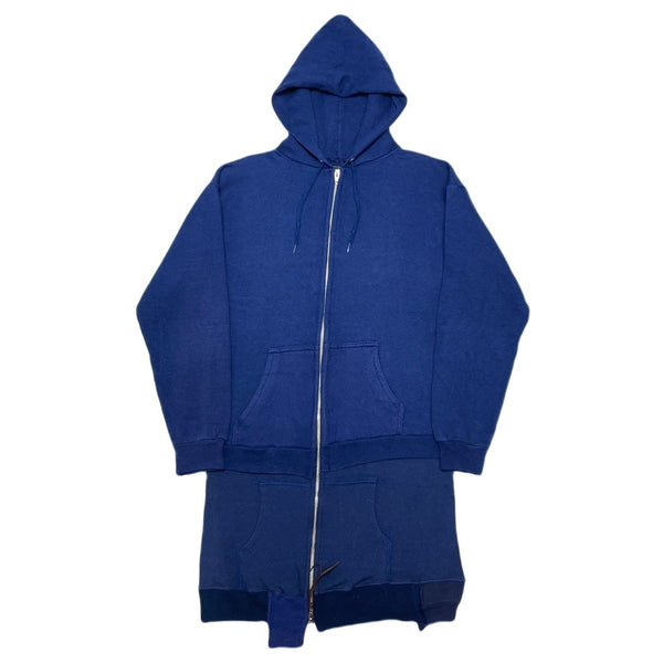 (DESIGNERS) MADE IN JAPAN gilet DOCKING REMAKE LONG LENGTH ZIP UP HOODIE SWEAT SHIRT