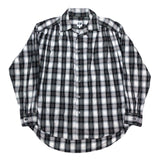 (DESIGNERS) MADE IN USA AIE SHADOW PLAID GATHERED LOOP COLLAR SHIRT