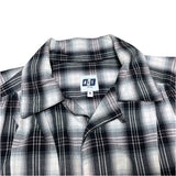 (DESIGNERS) MADE IN USA AIE SHADOW PLAID GATHERED LOOP COLLAR SHIRT