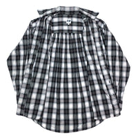 (DESIGNERS) MADE IN USA AIE SHADOW PLAID GATHERED LOOP COLLAR SHIRT