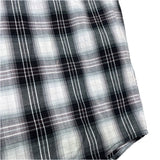 (DESIGNERS) MADE IN USA AIE SHADOW PLAID GATHERED LOOP COLLAR SHIRT