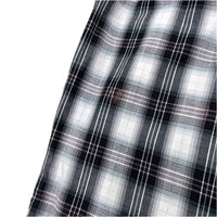(DESIGNERS) MADE IN USA AIE SHADOW PLAID GATHERED LOOP COLLAR SHIRT