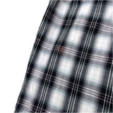 (DESIGNERS) MADE IN USA AIE SHADOW PLAID GATHERED LOOP COLLAR SHIRT