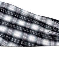 (DESIGNERS) MADE IN USA AIE SHADOW PLAID GATHERED LOOP COLLAR SHIRT